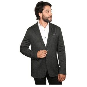 7 Downie St London 50L gray Zane Men's Sport Coat Blazer Classic versatile soft